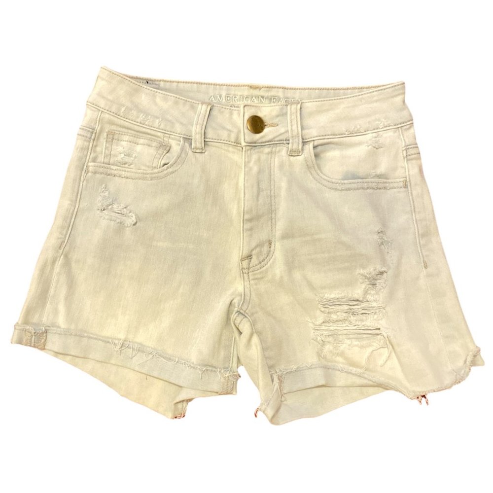 A&E Light blue stretch high rise shorty shorts